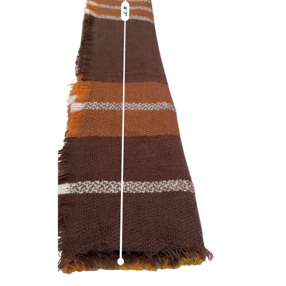 Oversized Plaid Blanket Scarf Shawl | Cozy & Stylish - Picture 9 of 15